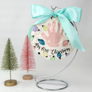 Holiday Lights 6" Clay Ornament