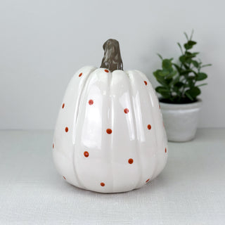 Polka Dot Tall Pumpkin