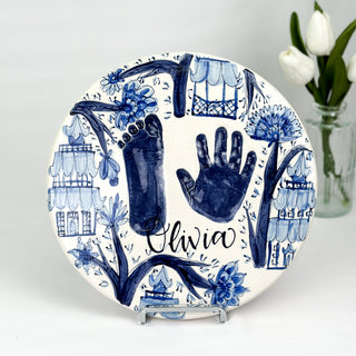 Classic Chinoiserie Clay Plaque