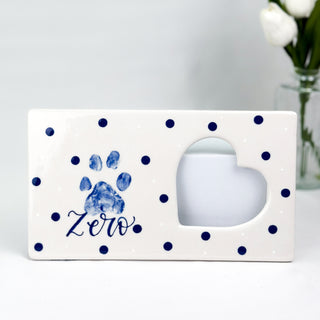 Polka Dot Heart Picture Frame