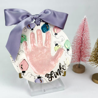 Holiday Lights 6" Clay Ornament