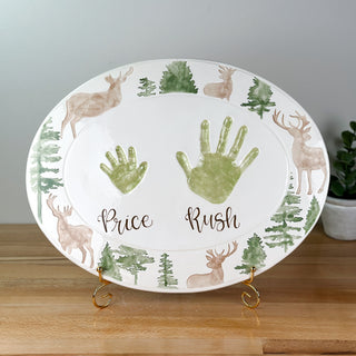 Deer Embossed Clay Plaque
