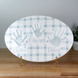 Gingham Clay Plaque