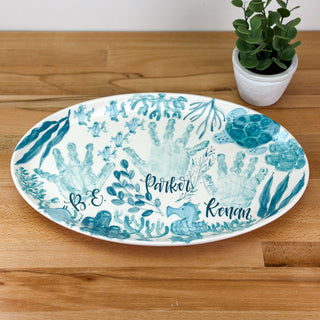 Beachy Chinoiserie Wide Platter