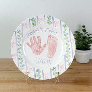 Bows and Blooms Birthday Cake Plate