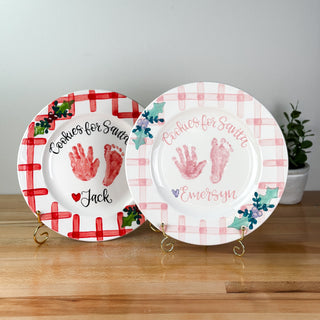 Holly Gingham Cookie Plate