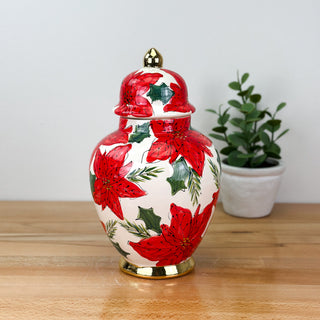 Poinsettia Tyler Ginger Jar