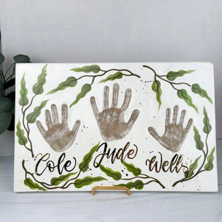 Laurels Siblings Clay Plaque