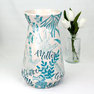 Beachy Chinoiserie Vase