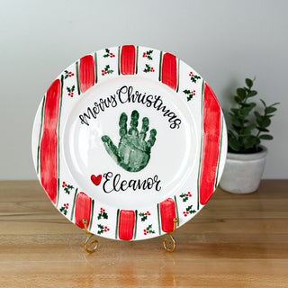 Christmas Stripes Cookie Plate