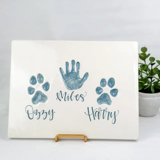 Classic Clay Siblings Plaque