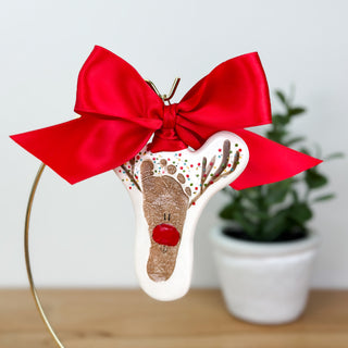 Reindeer Clay Ornament