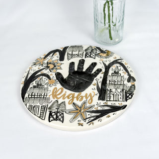 Classic Chinoiserie Clay Plaque