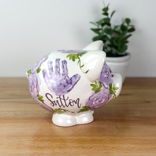 Elegant Flower Petite Piggy Bank