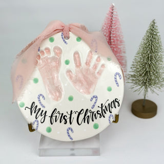 My 1st Christmas Candy Cane 6" Clay Ornament