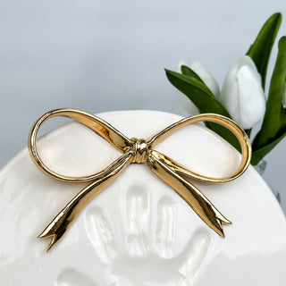 22k Gold Classic Clay Bow Plaque