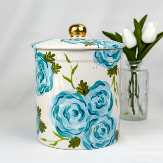 Elegant Flowers Canister