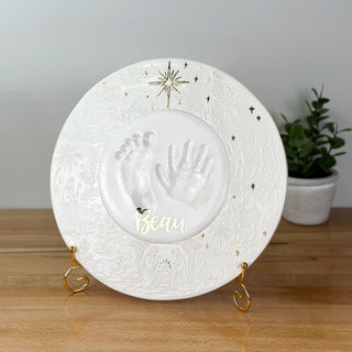 Nativity Embossed Clay Plaque