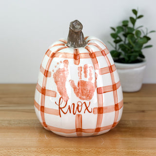 Gingham Tall Pumpkin