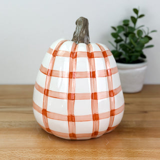 Gingham Tall Pumpkin