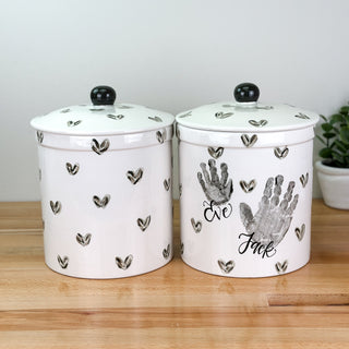 Textured Hearts Canister