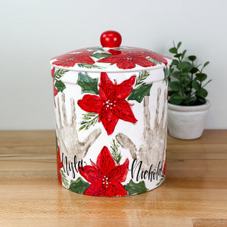 Poinsettia Petite Cookie Jar