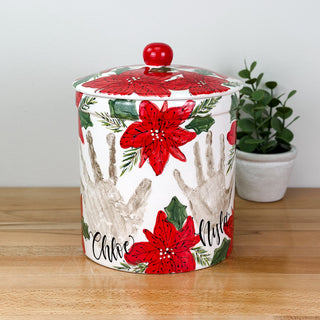 Poinsettia Petite Cookie Jar