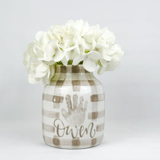 Gingham Bud Vase