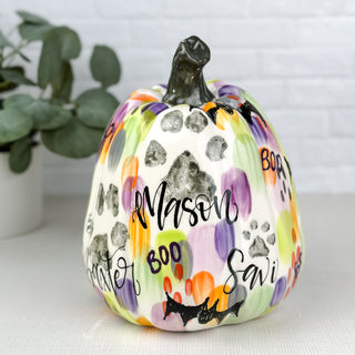 Halloween Brushstrokes Tall Pumpkin