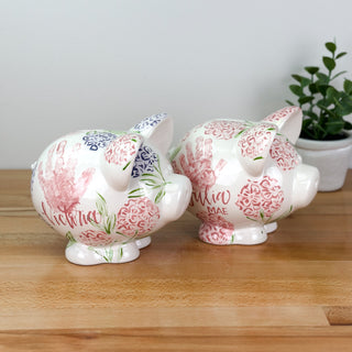 Sadie's Hydrangea Petite Piggy Bank