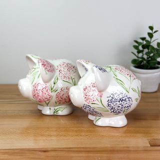 Sadie's Hydrangea Petite Piggy Bank
