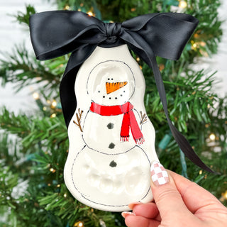 Snowman Clay Ornament