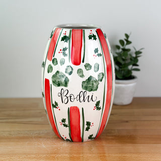 Christmas Stripes Vase