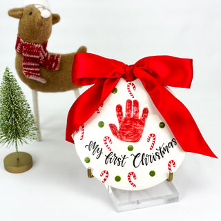 My 1st Christmas Candy Cane 6" Clay Ornament