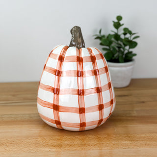 Gingham Tall Pumpkin