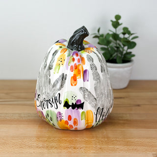 Halloween Brushstrokes Tall Pumpkin