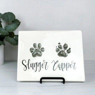 Classic Clay Siblings Plaque