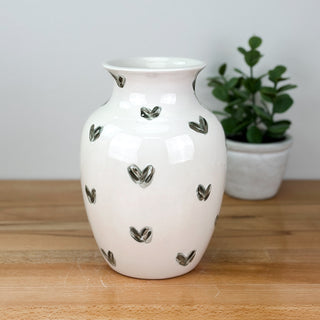 Textured Hearts Petite Vase