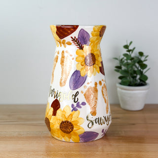Fall Sunflowers Vase