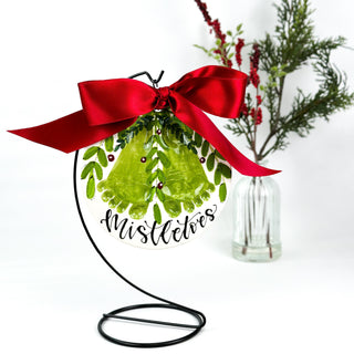 Mistletoes 6" Clay Ornament