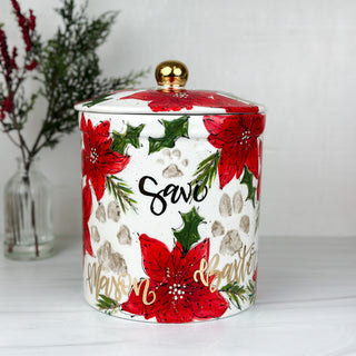 Poinsettia Petite Cookie Jar