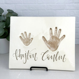 Classic Clay Siblings Plaque