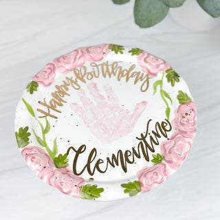 Elegant Flowers Birthday Cake Stand