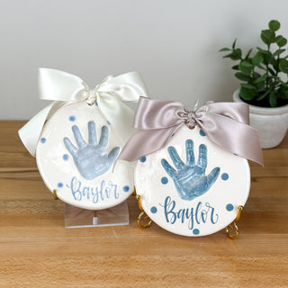 Polka Dot 6" Clay Ornament