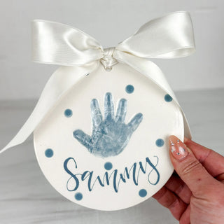 Polka Dot 6" Clay Ornament