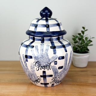 Gingham Meghan Jar