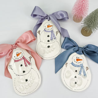 Snowman Clay Ornament