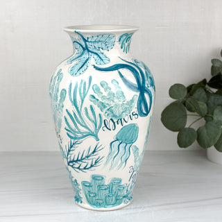 Beachy Chinoiserie XL Vase