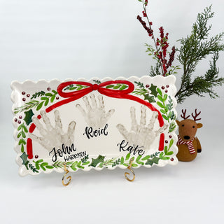 Holiday Wreath Wide Platter