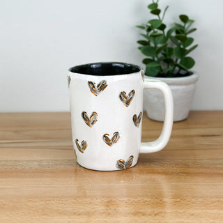 Textured Hearts Mug